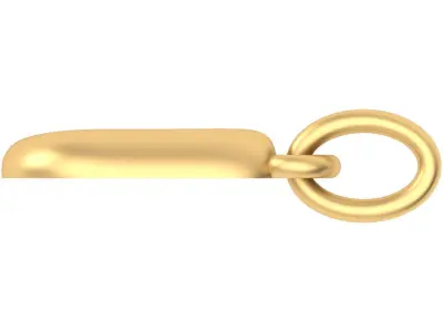 Minimalist Swirl  J  Alphabet Pendant Free 3D print model