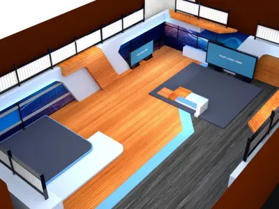 virtual set for tv shows 3D model