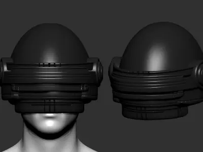 helmet high poly sculpt 3d printable  3D model 101