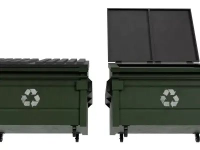 Dumpster V1 Low-poly 3D model
