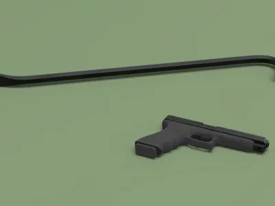  Robber Wearing Mask and Hood Rigged for Cinema 4D 