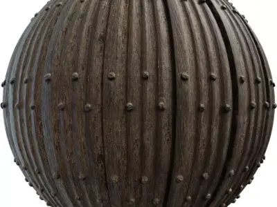 Riveted Corrugated Wood Panels PBR Texture 4K Texture