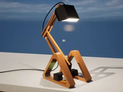 Futuristic Desk Lamp Free low-poly 3D model