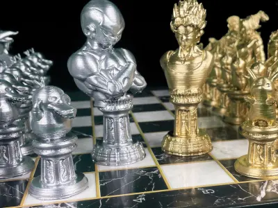 Anime Popular Character Chess Set - Anime Chess Set 3D print model