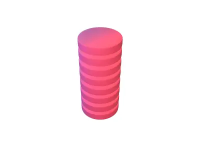 Nand Flash Memory TLC Structure v1 007 Low-poly 3D model