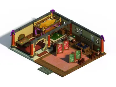 Gang Interior - Wing 03 3D model