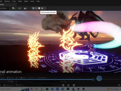 FX and Actor trail and dragon VFX animation Low-poly 3D model