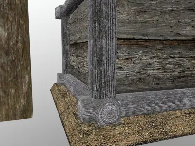 Old fountain  Low-poly 3D model purchase