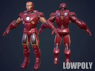 IronMan 3D LowPoly Game Model Low-poly 3D model