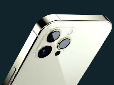 iPhone 13 Pro Max Gold Pro Scene Low-poly 3D model