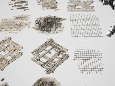 150 Bullet Hole Wall Damage Decals Texture