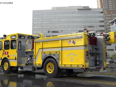  MFD E5 Fire Truck with Ladder Mount Yellow 