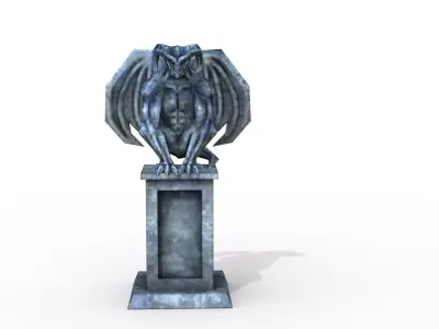 Gargoyle Statue Stone Low-poly 3D model