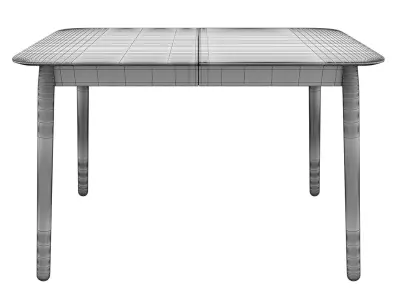 TABLE GLIMPS WALNUT 3D model