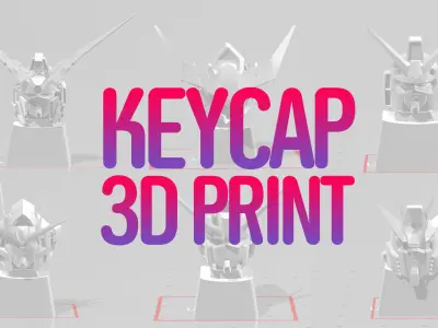 3D Printed KEYCAP 6 in 1 GUNDAM 3D print model