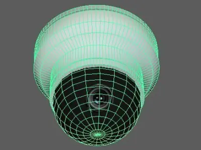 Dome Security Camera low poly  3D model