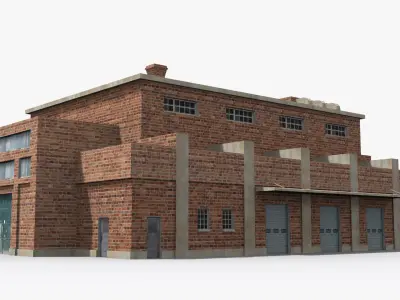 Factory xx1 Low-poly 3D model