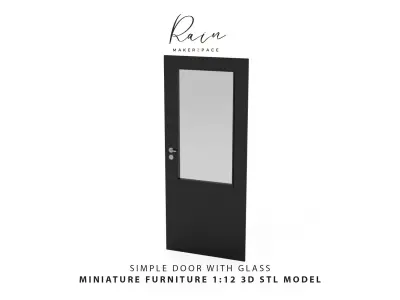 MINIATURE DOLLHOUSE DOOR 1 12 MINI DOOR FOR DOLLHOUSE 3D print model