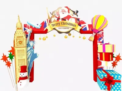 Cristmas Decorative Arch for Western Turism 3D model