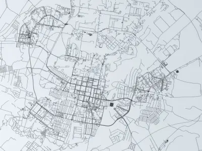 Saransk Road Network and Streets 3D model