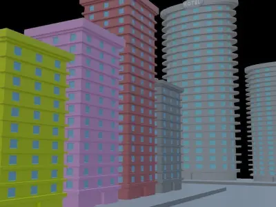 free building Free low-poly 3D model