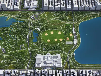 New York - Central Park Low-poly 3D model