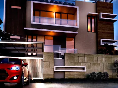 Exterior MODERN VILLA HOUSE  3D model