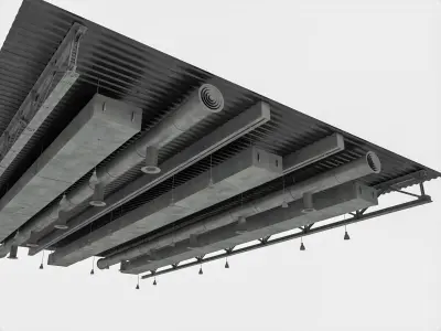 Ceiling Ventilation Pipes 3D model