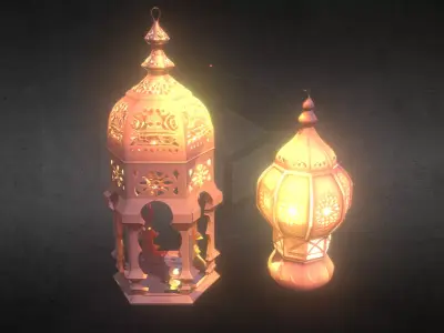ornate lamps  3D model