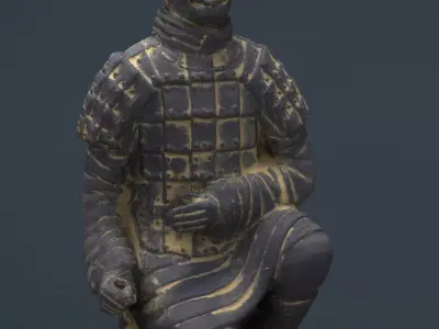 Terracotta Warriors Archer Low-poly 3D model