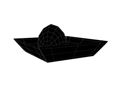 Turkey Leg With Plate v1 001 Low-poly 3D model