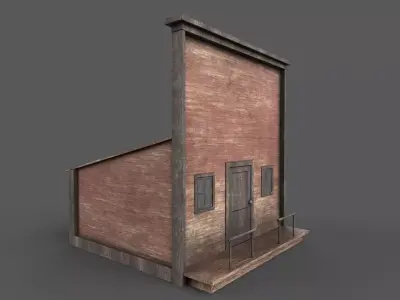 Wooden House Low-poly 3D model