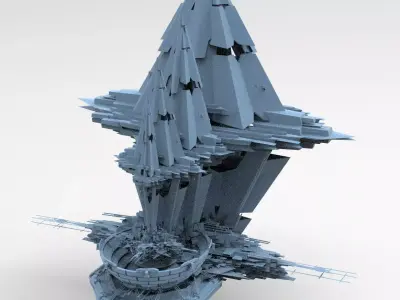 Sci fi Core crystal Shard 7 3D model