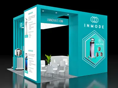 Booth Exhibition Stand Stall 6x6m Height 440cm 4 Open 3D model 3D model