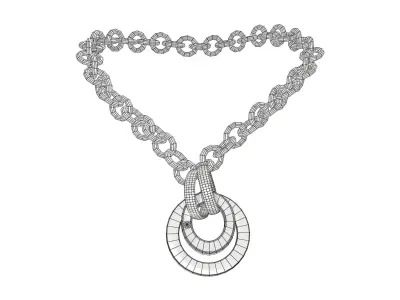 Interlaced Promise Rings Low-poly 3D model