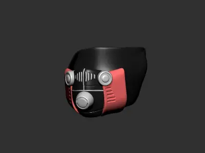 gas mask helmet high poly sculpt 3d printable  3D model