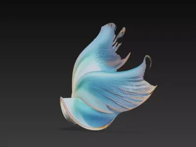 Magic flower - Botanical Designs Magical plants rose Stylized  3D print model