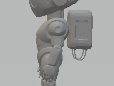 Cyberpunk-Style Robot Companion 3D model