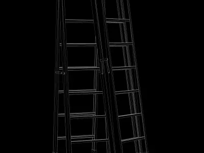 Step ladder Low-poly 3D model