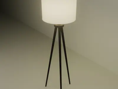 Modern Tripod Floor Lamp AR Low-poly 3D model