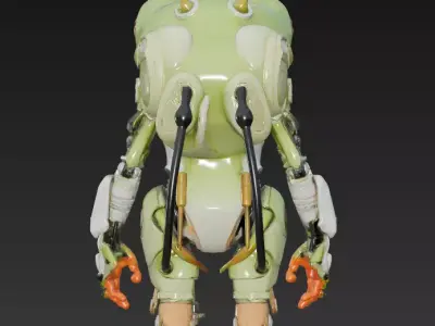 Cyber Frog - Mecha Amphibian Character 3D Model 3D print model