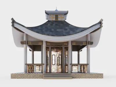 Chinese Style Pavilion Gazebo 3D model