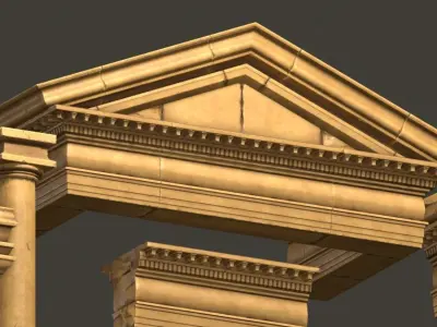 Stylized Ruins - Modular Assets Free low-poly 3D model