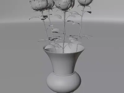 Realistic Rose Botanical Asset 3D model