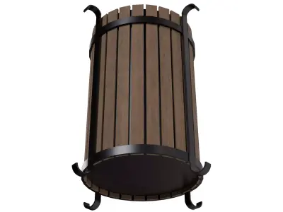 Street Trash Bin V2 Low-poly 3D model