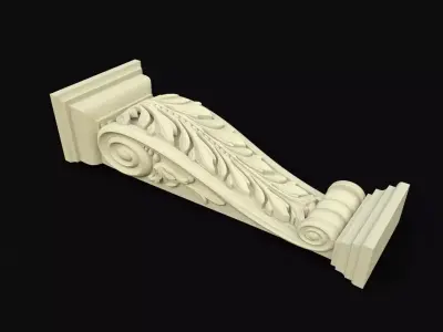 pilaster ornate corbel 3D model