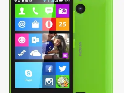 Nokia X2 Dual SIM Glossy green 3D model