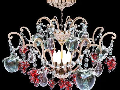 classic glass chandelier 3D model