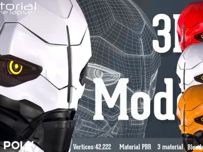 SCI-FI Mask   3d model   Low-poly 3D model