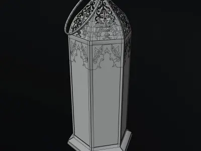 Moroccan Lantern Low-poly 3D model